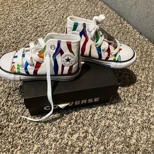 Converse Chuck Taylor All Star High Top Zebra Sneakers Infant Size 6